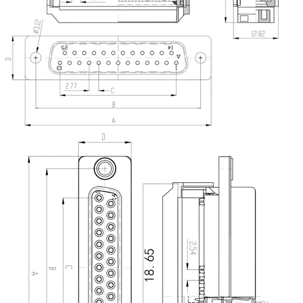 2/5PCS D-SUB IDC Connector DIDC9 DIDC15 DIDC25 DIDC37 Pin Male Female Shielding Cover Adapter For Flat Cable DB9 DB15 DB25 DB37