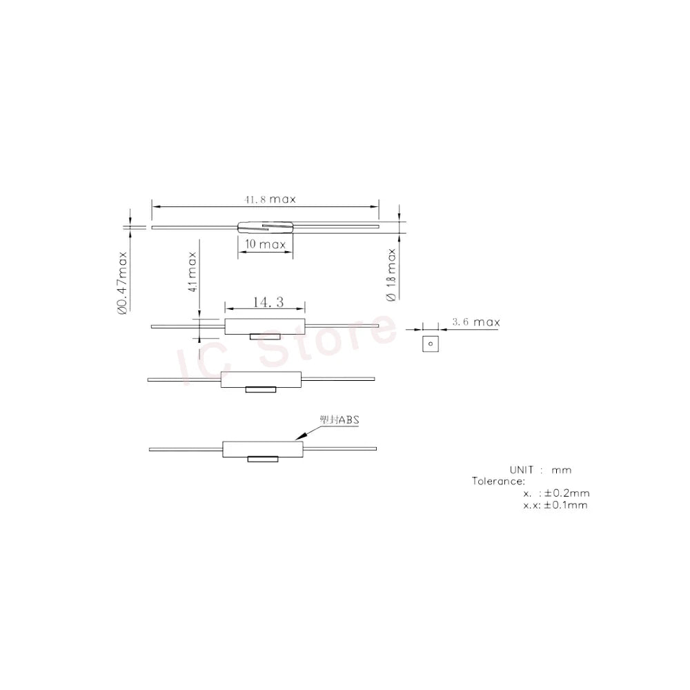 50PCS Magnetic Reed Switch Sensor GPS-11 GPS-14A GPS-14B MKA07101 MKA10110 MKA17101 Normally Open Normally Closed NO NC