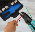 Crimping Tool Set Electrician Ratchet Wire Crimper For Crimp Terminals Dupont JST Non Insulated Open Barrel Ferrule MC4 Solar