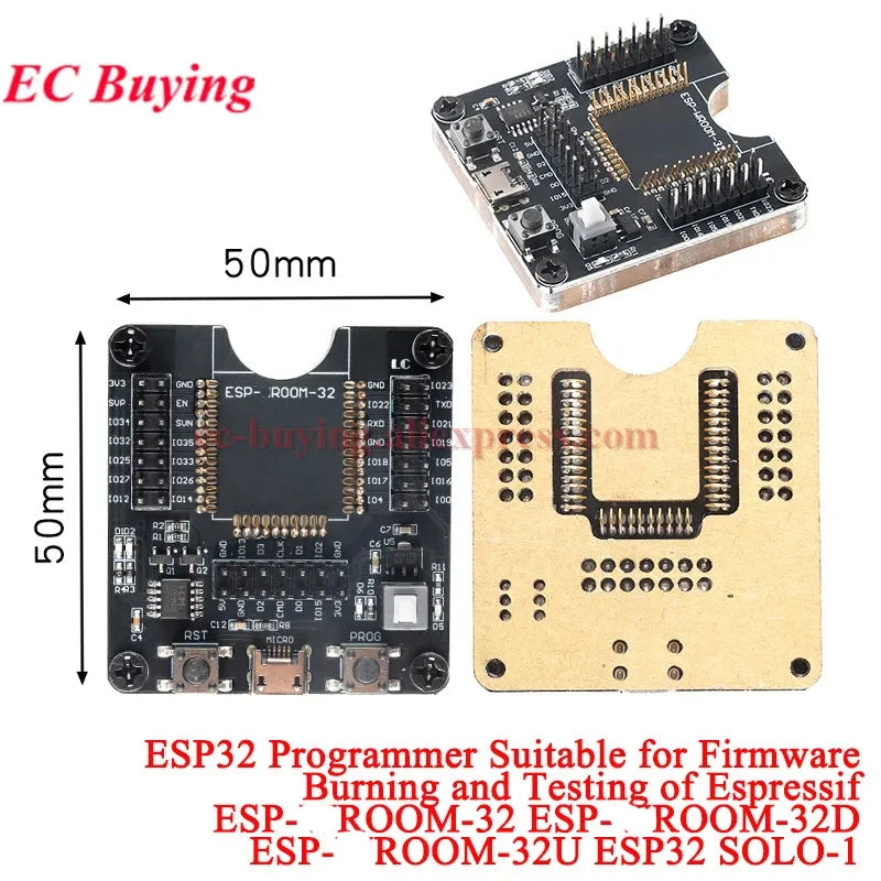 ESP8266 ESP-W&ROOM-32 ESP32-WROVER Development Board Test Programmer Socket Downloader Burning Fixture Tool for ESP-12F/07S/01