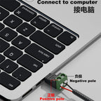 Type C Male Female Micro USB5V/9V/12V To 2Pin No Solder Green Terminal Adapter Quick Connection Head for Charging Phones Tablets