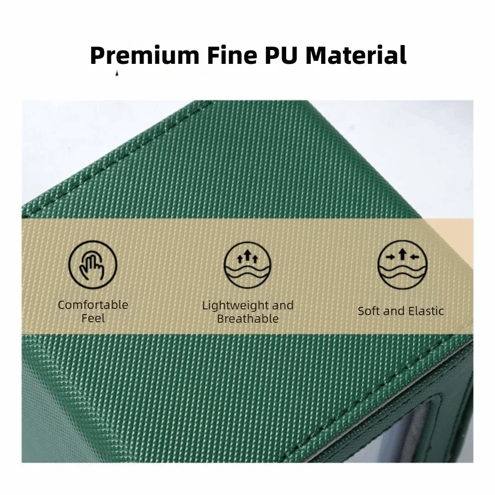 PU Window Collection Box Magnetic Closure Stain-resistant Trading Card Storage Box Moisture-proof with Lid Card Deck Box