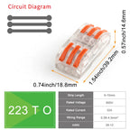 10/50Pcs Mini Fast Wiring Cable Connectors Lever 28-12 AWG Universal Lever Wire Nut Electrical Connectors Push-in Home Terminal