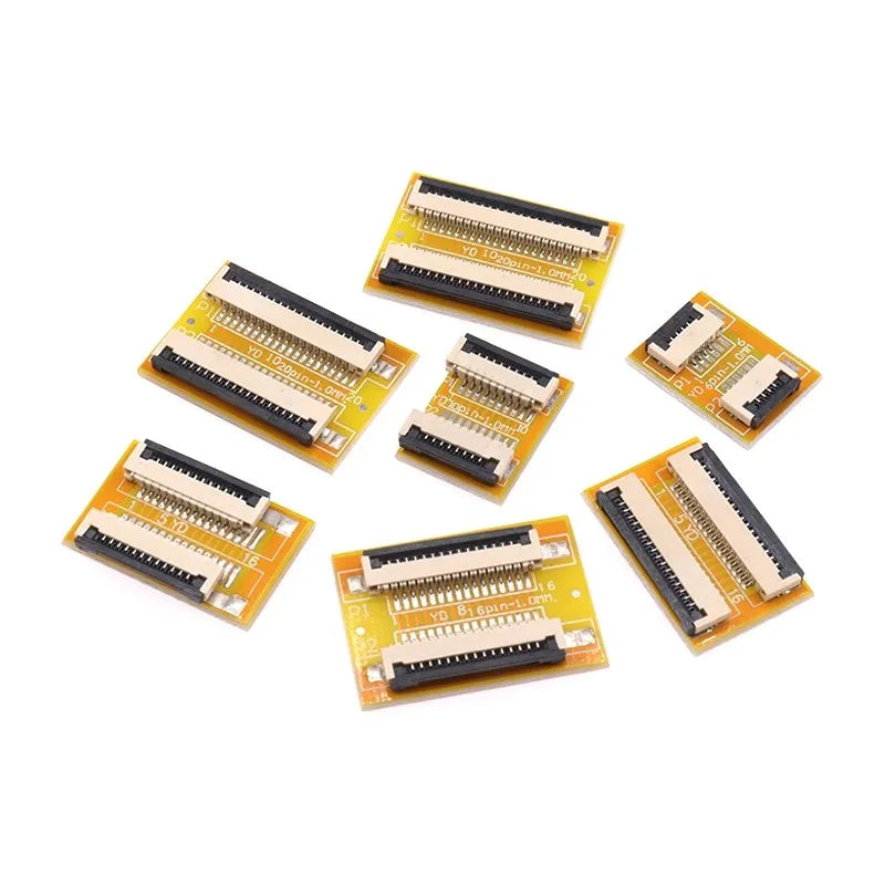 2PCS FFC FPC 0.5mm 1.0mm Flexible Flat Cable Lengthen Extension Board Adapter Board 4P 6P 8P 10P 12P 16P 20P 24P 30P 40P 50P 60P