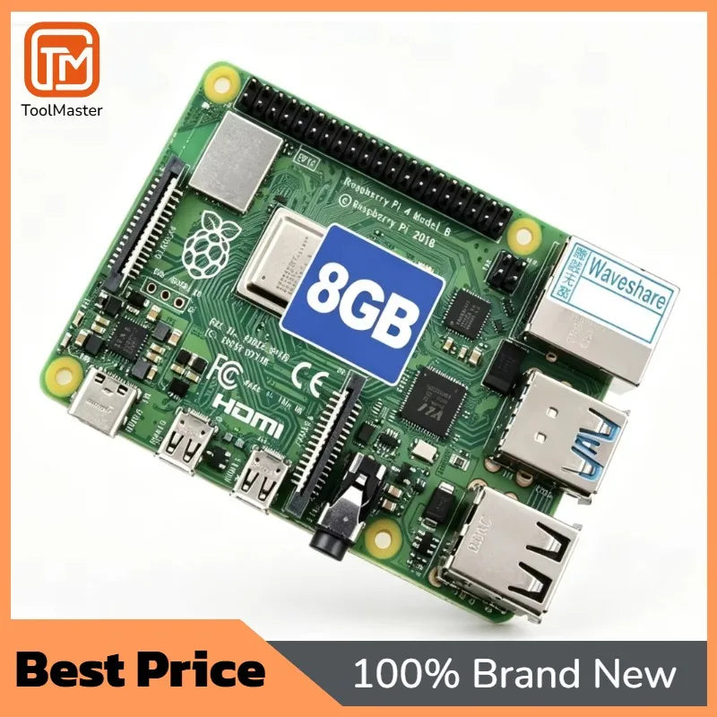 【Hot Sale】Raspberry Pi 4 Model B 8GB RAM Development Board DIY 4K Ultra HD Dual Micro Faster Stable Networking