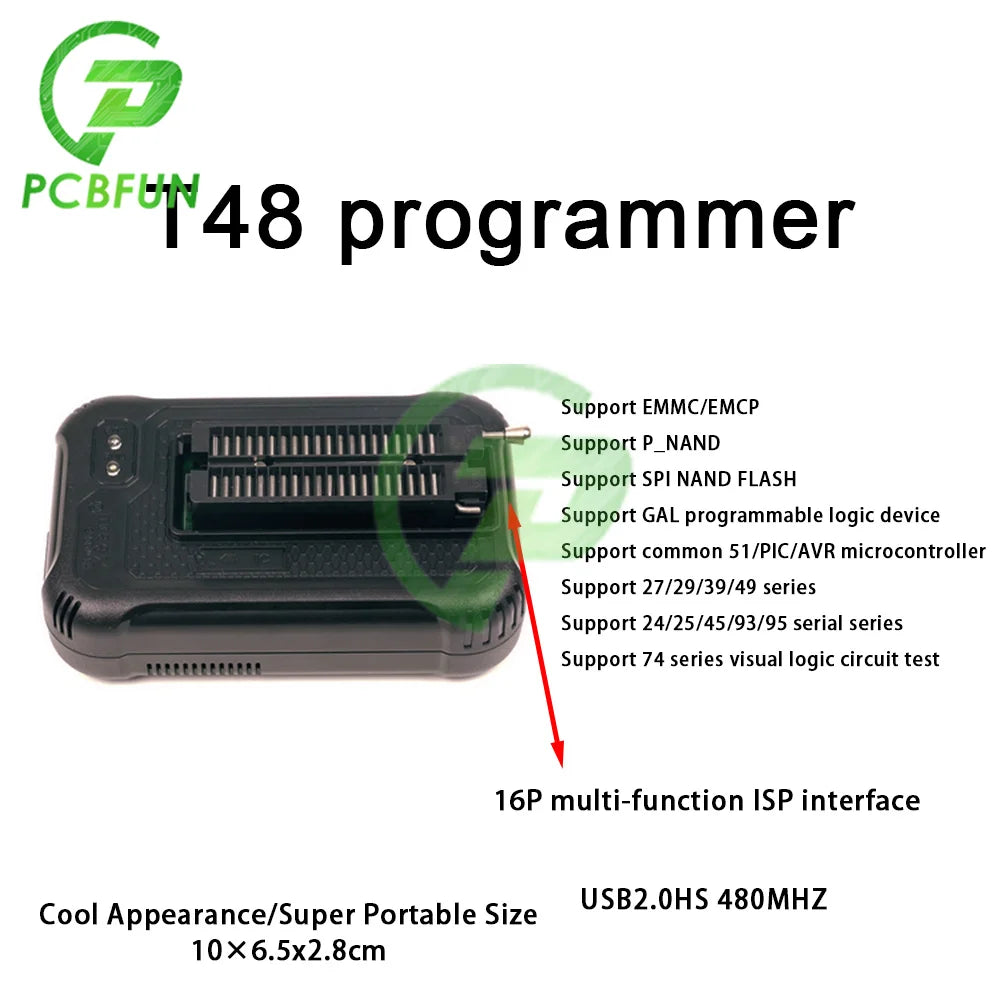 T48 TL866-3G Programmer Support 28000+ ICs for EPROM/MCU/SPI/Nor/NAND Flash/EMMC/ IC TESTER/ TL866CS TL866II Replacement