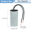 1/2/3Set CBB60 6-60uF Running Capacitors AC 450V 2 Wires 50/60Hz Cylinder for Water Pumps Washing Machines Motor Start