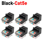For RJ45 Module Coupler Ethernet Module Female Jack Wall Adapter RJ45 Cat6/Cat5e Ethernet Keystone Jack No Punch-Down Tool-Less