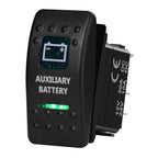 12V/24V Marine Rocker Switch Green LED SPST ON-OFF & DPDT ON-OFF-ON Momentary Toggle for 4x4 Off-Road RZR ATV ARB Carling Style