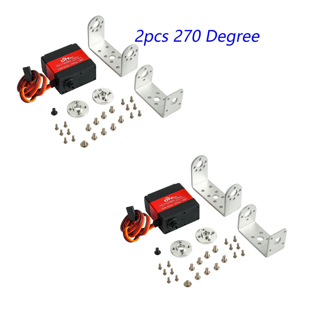 TD-7120MG 20KG Dual-Axis Metal Digital Servo RC 180/270 Angle Controllable Steel Gear Carbon Brush Motor Servos For RC Car Robot