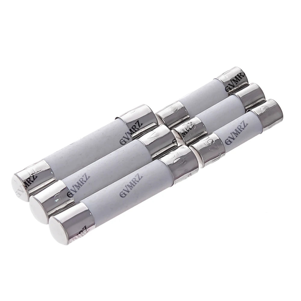 10PCS 0.1A 0.25A 0.5A 1A 1.5A 6X30MM 5X20MM Fast Blow Ceramic Fuse 5*20mm 250V 2A 2.5A 3A 3.15A 4A-30A Slow Break The Fuse Tube