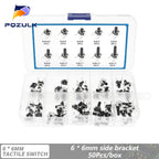 6*6 Tact Tactile Push Button Switch 4.3-13mm SMD DIP 2P/4Pin Micro Switch 6x6 Keys Tact ON/OFF 10 Models for Arduino