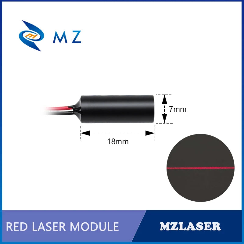 Compact Red Line Laser Diode Module 635nm D7mm 0.5mW 1mW 5mW 10mW 3V High-Accuracy Industrial Grade for Woodworking Machinery