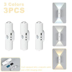 Smart RGB Double-head Wall Light Motion Sensor Magnetic Night Light Rechargeable Spotlight for Bedroom Closet Garden Room Decor