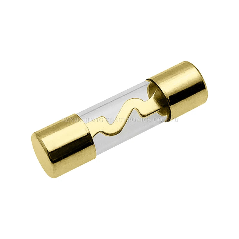 5PCS 10*38MM Gold Plated Glass AGU Fuse Fuses Pack Car Audio Amp Amplifier 10A 15A 20A 25A 30A 40A 50A 60A 70A 80A 100A Car Fuse