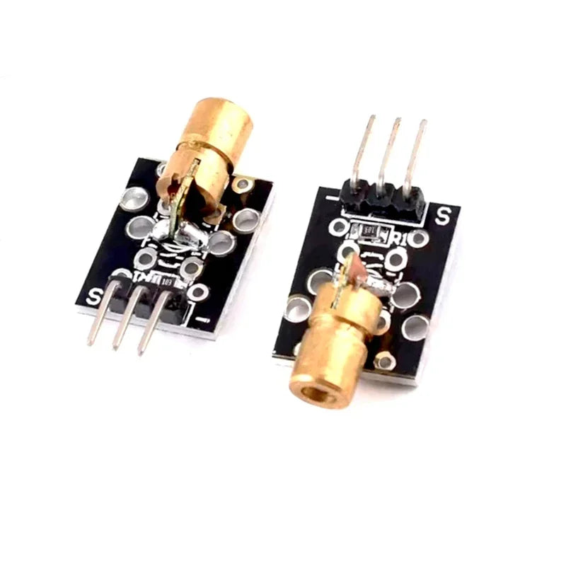 10PCS KY-008 650nm Laser sensor Module 6mm 5V 5mW Red Laser Dot Diode Copper Head For Arduino KY-008