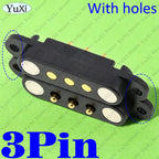 1-10set DC Magnetic Pogo Pin Connector 2Pin 3P 4P 5P 6P 7P 8P Pogopin Male Female Spacing 2.5/2.54mm Loaded Power Socket 2A