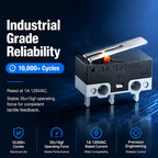 Mini Micro Limit Switch C NO NC 3 Pins PCB Terminals SPDT 1A 125V Roller Arc Lever Snap Action Push Micro Mouse Switches