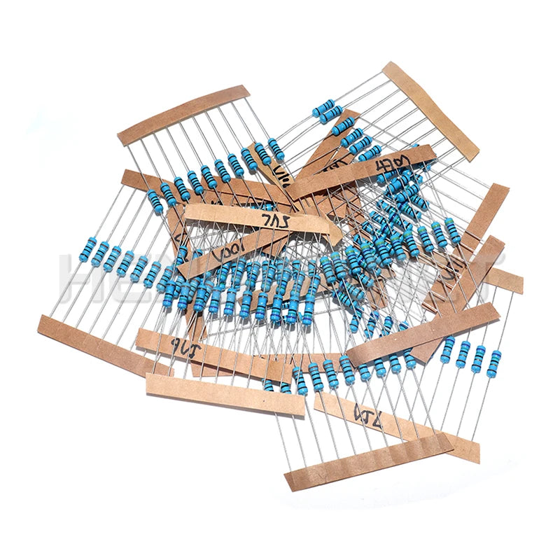 1/2W 1W 2W 3W Resistance 30values 1R~750R 1K~820K Ohm 1% Metal Film Resistor Assortment Kit Set
