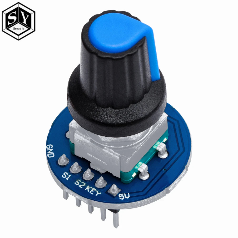 Rotary Encoder Module for Arduino Brick Sensor Development Round Audio Rotating Potentiometer Knob Cap EC11