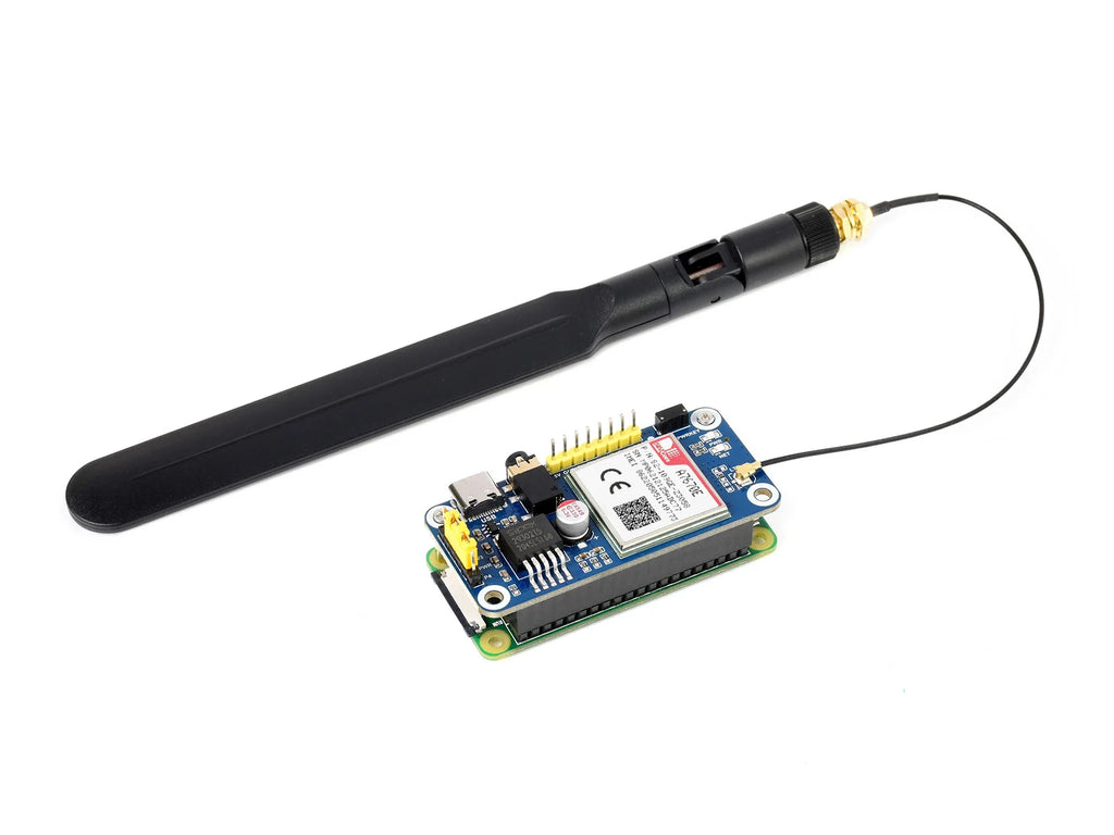 Waveshare A7670E LTE Cat-1 HAT for Raspberry Pi,Multi Band,2G GSM / GPRS,LBS,for Europe,Southeast Asia,West Asia,Africa,China