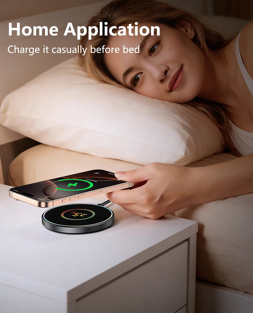 25W Magnetic Wireless Charger Compatible with Apple iPhone 17/16/15, Samsung, Xiaomi Phones, Car, Bedside, Desktop Wireless Indu