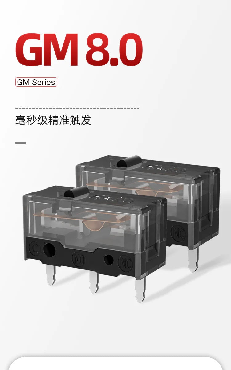 1Pcs New Kailh GM 8.0 micro switch GM8.0 Gold Contactor 80 Million Click Life Computer mouse left right Micro Swicth button