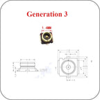 10Pcs/lot 1/3/4/5 Generation Antenna Seat U.FL-R-SMT RF Coaxial Contor SMD SMT Solder PCB Antenna Socket Jack