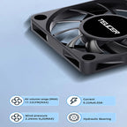 TEUCER UT-60 Slim 60mm PC Case Fan 3500RPM High Airflow CPU Cooler 6/7CM Ultra-thin Cooling Fan