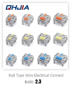 High Power 6mm² Fast Wire Electrical Connectors Universal Compact Splitter Push-in  Cable Wire Connector Fast Terminal Block