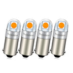 4PCS 6.3V BA9S 2 SMD 3030 LED Non Polarity 6V 12V 24V 110V 220V Car Bike Pinball Machine White Yellow 3000K