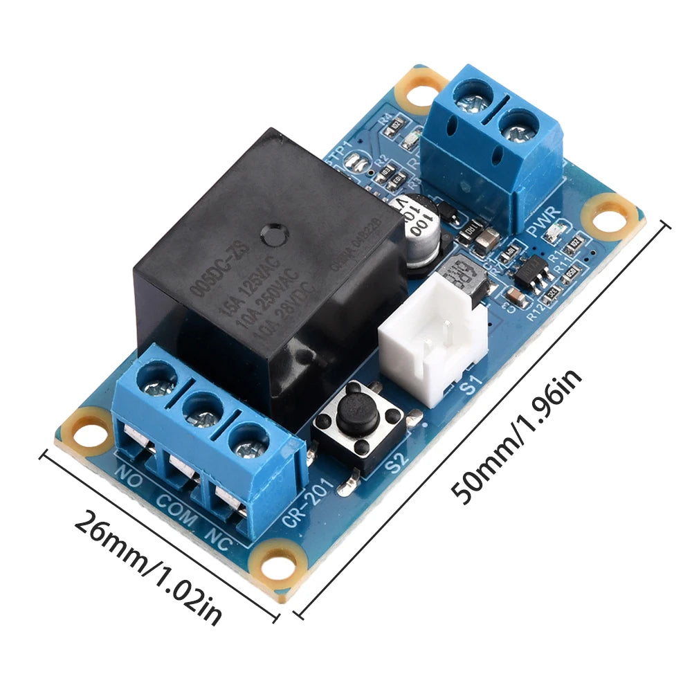 DC5-28V Latching Relay Module with Touch Bistable Switch MCU Control One Channel Relay Power Supply