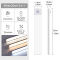 10-60cm USB Rechargeable Ultra-Thin Motion Sensor Light Magnetic Mount  3-Color Adjustment Under Cabinet Light for Home Office
