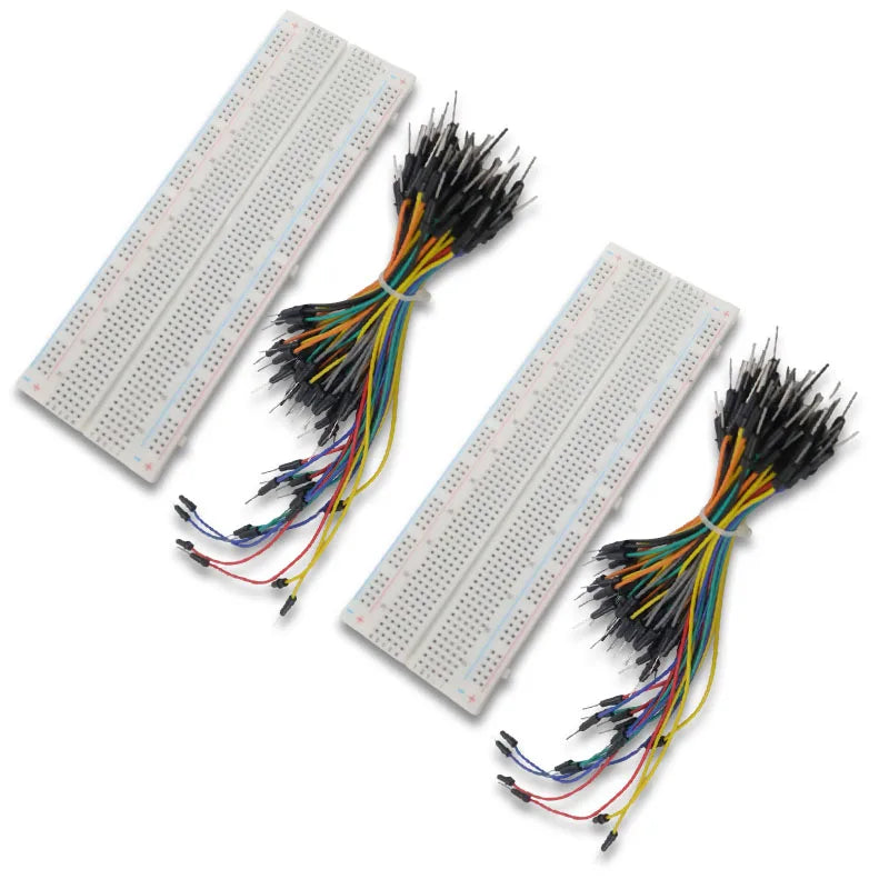 MB102 Breadboard Kit 400/830 Points Solderless PCB Bread Board Jumper Wires Cable Board Dupont Wire for Arduino Kit DIY