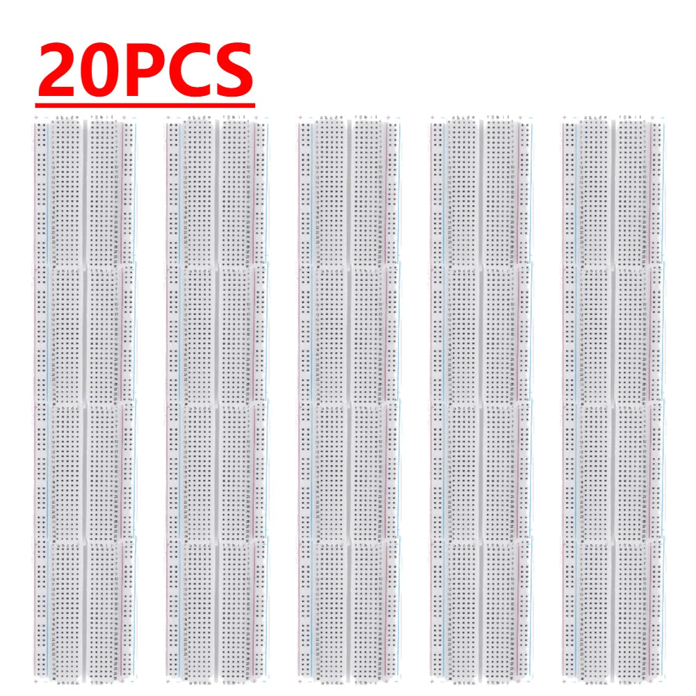 1-30PCS 400 Tie Points Solderless PCB Breadboard Universal Test Protoboard Solderless PCB Breadboard for Experiment Test Robot