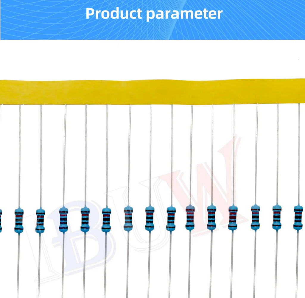 100PCS/lot 1/4W Metal film resistor 1R~22M 1% 100R 220R 1K 1.5K 2.2K  4.7K 10K 22K 47K 100K 100 220 1K5 2K2  4K7 ohm resistance