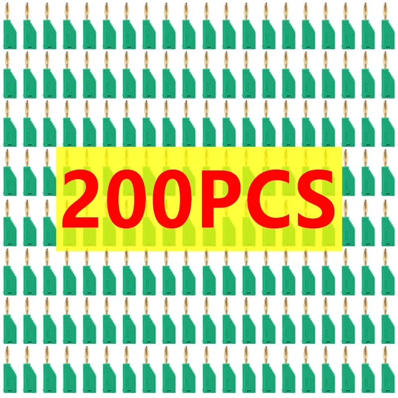 20/80/200Pcs Copper Nickel Plated 2MM Stackable Banana Plug Soldering Electrical Connector DIY Tools