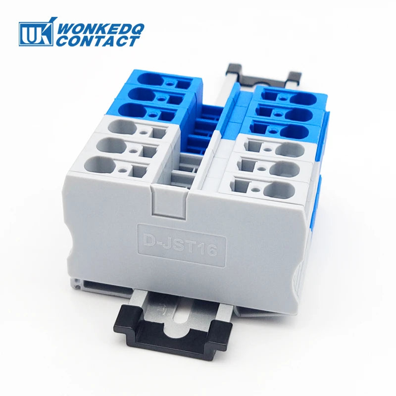 5Pcs ST 16-PE 16mm² Ground Connector Din Rai Terminal Blockl Spring-Cage Connection 16mm Earth Wire ST16-PE