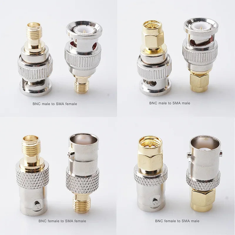 5/20/100PCS Radio Antenna Connector Adapter RF Coax Converter SMA to BNC M/F M/F Radio Antenna Adapters Kit Coaxial
