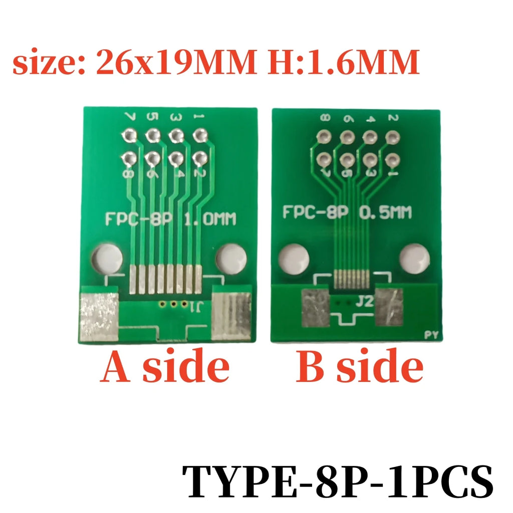10PCS FFC/FPC Adapter Plate 0.5 to 2.54MM 4P/6P/8P/10P/12P/14P/15P/16P/20P/24P/26P/30P/32P/34P/36P/40P/45P/50P/52P/60P/80P/96P