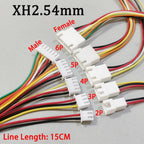 10PCS XH2.54mm 2P 3P 4P 5P 6P Male Female Plug Connector 2.54mm Pitch With 15cm Wire Cable Battery Charging Cable