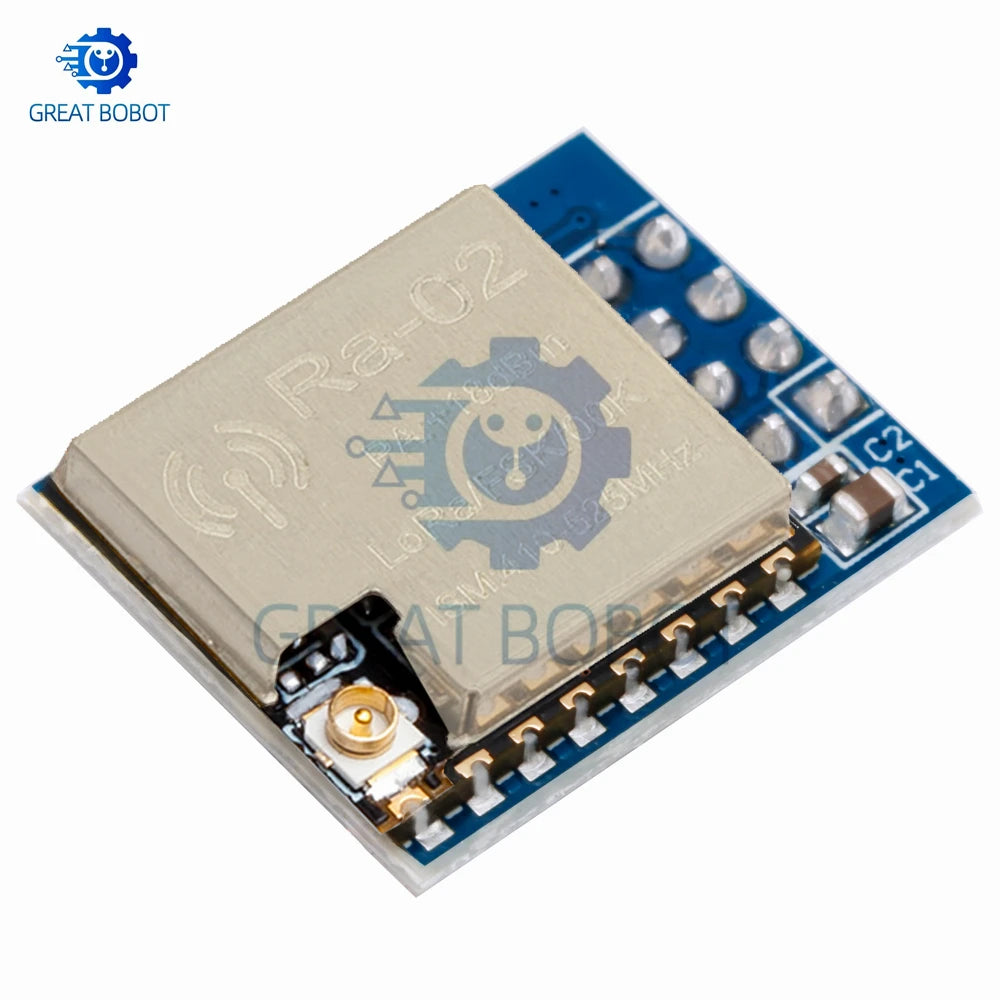 LoRa SX1278 RA-01/RA-02 Spread Spectrum Wireless Module, 433 MHz Wireless Serial Port, SPI Interface with Antenna, Designed