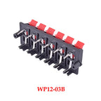 1PCS  Connector Terminal 2P 4P 6P 8P 12P Push In Jack Spring Load Audio Speaker Terminals Breadboard Clips