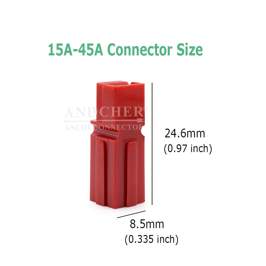 5 Pair Red Black 15A/30A/45A 600V Power Connector Terminals For Powerpole Connector Modular Power Connector Kit