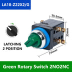 ABILKEEN LA18-22 2NO2NC Metal Push Button Switch 25MM Mount Size Momentary/Latching Rotary/Mushroo Head Power Control Switch