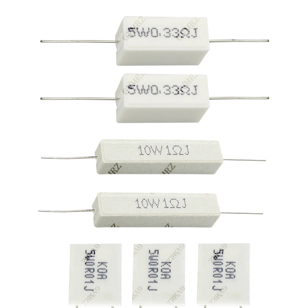 1R 2R 3R 5R 8R 1K Cement Wirewound Resistor 5W 10W Non-Inductive BPR56 Series 0.01R–10K  2.2R 330R 150R 100R 20R