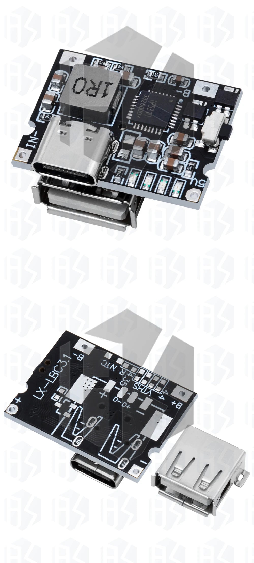 IP5310 Type-C USB-a 5V 3.1A Boost Converter Step-Up Power Module Power Bank Accessories With Switch LED Indicator