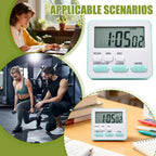 Silent Digital Timer for Study & Classroom, Multi-Purpose Countdown Clock for Students, Grilling, Baking  No Ticking Noise