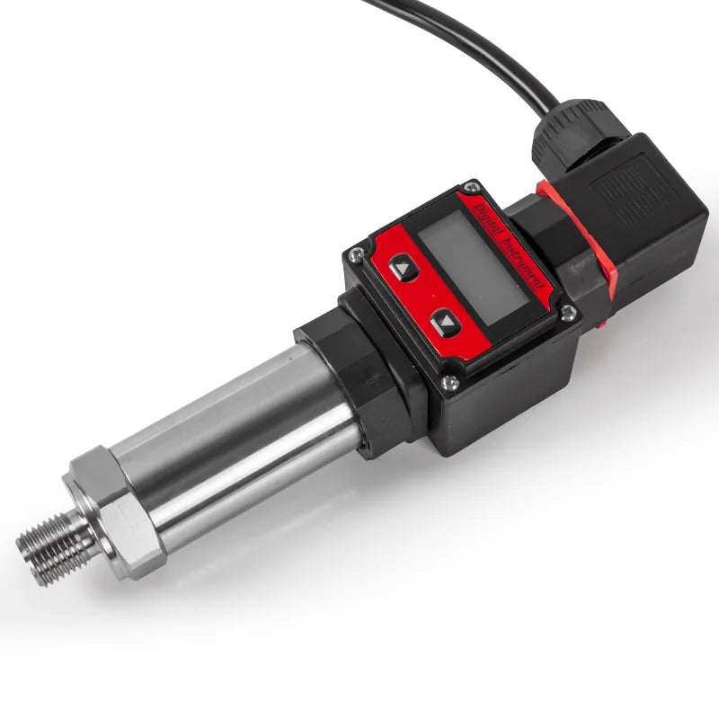 0-10bar to 4-20mA LCD Pressure Transmitter for Water Oil Gas 1bar 25bar 50bar 200bar Digital Display Pressure Sensor Gauge 0-10V