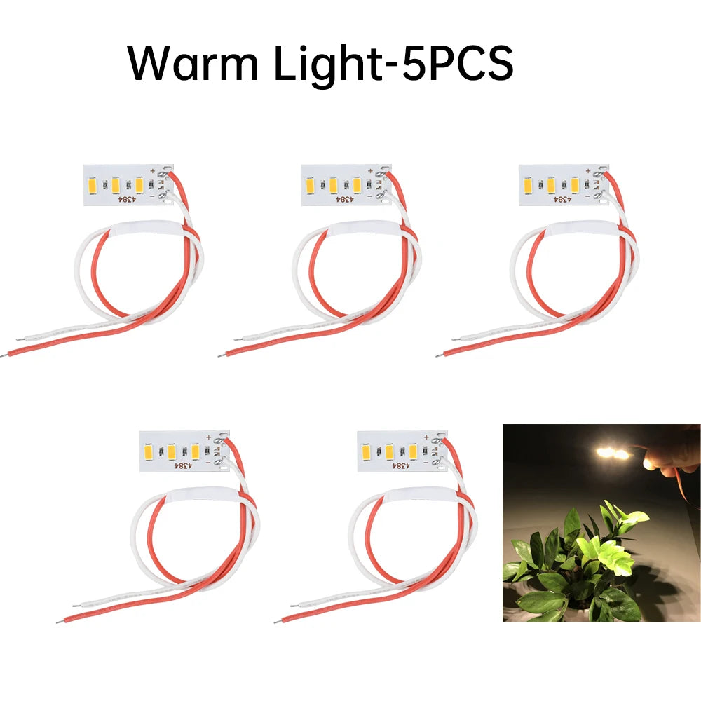 5pcs High Brightness 1.5W 5V LED 5730 SMD Color Lamp Bead Light Board Bulb With Line Red Yellow Green Blue Warm White Light